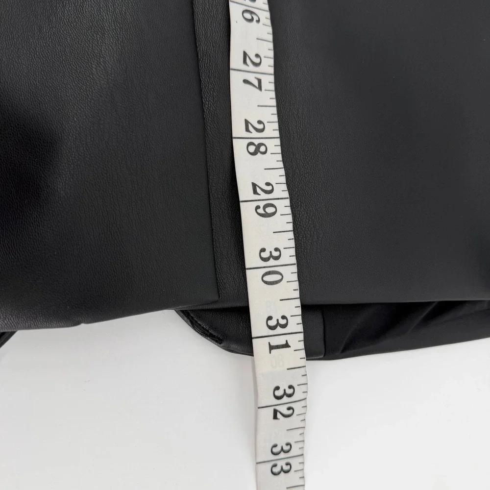 J.Ferrar Blazer Mens Medium Black Faux Leather Slim Fit Sport Coat 552-0786 New